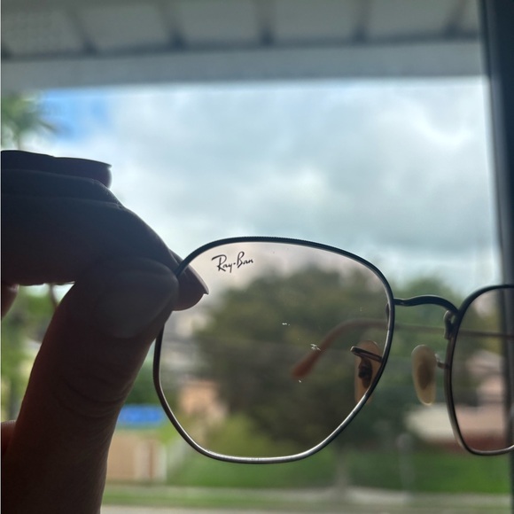 Ray Ban Hexagonal Evolve Sunglasses Pink Lenses Gold Frame - Picture 7 of 10